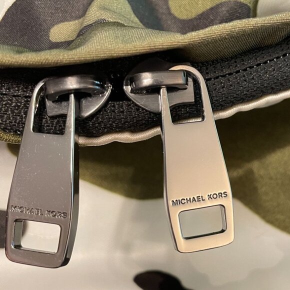 Authentic Michael Kors Backpack army camo laptop school work travel bag style - Picture 16 of 16